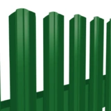 Штакетник М-образный 0.4 мм односторонний полимерный RAL 6005